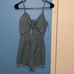 Jean Short Romper